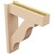 Ekena Millwork 5 1/2-in W x 18-in D x 22-in H Funston Block Rough Cedar Woodgrain TimberThane Outlooker, Primed Tan OUTUR055X18X22FST44RCPR - alternate 4